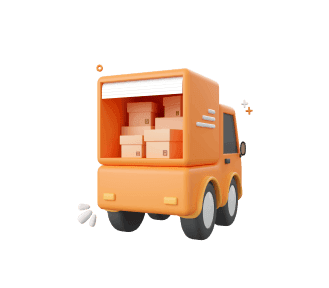 Delivery Truck with Boxes